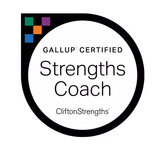 Gallup Certified Strengths Coach, CliftonStrengths badge